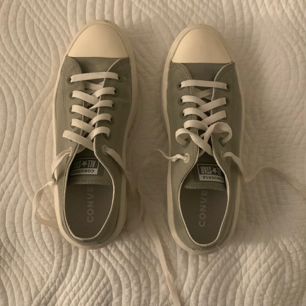 CONVERSE Chuck Taylor All Star Move Womens Light Green Platform Low Top Shoes